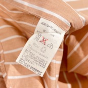 90s Ralph Lauren ラルフローレン CUSTOM FIT ストライプ BD ボタンダウン 長袖 シャツ LL /ピンク・ベージュ系 メンズ ビンテージ