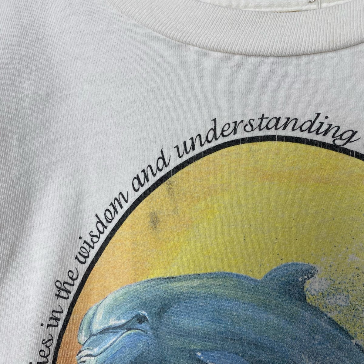 90s ヴィンテージ ビンテージ アート アニマル イルカ Tシャツ 白