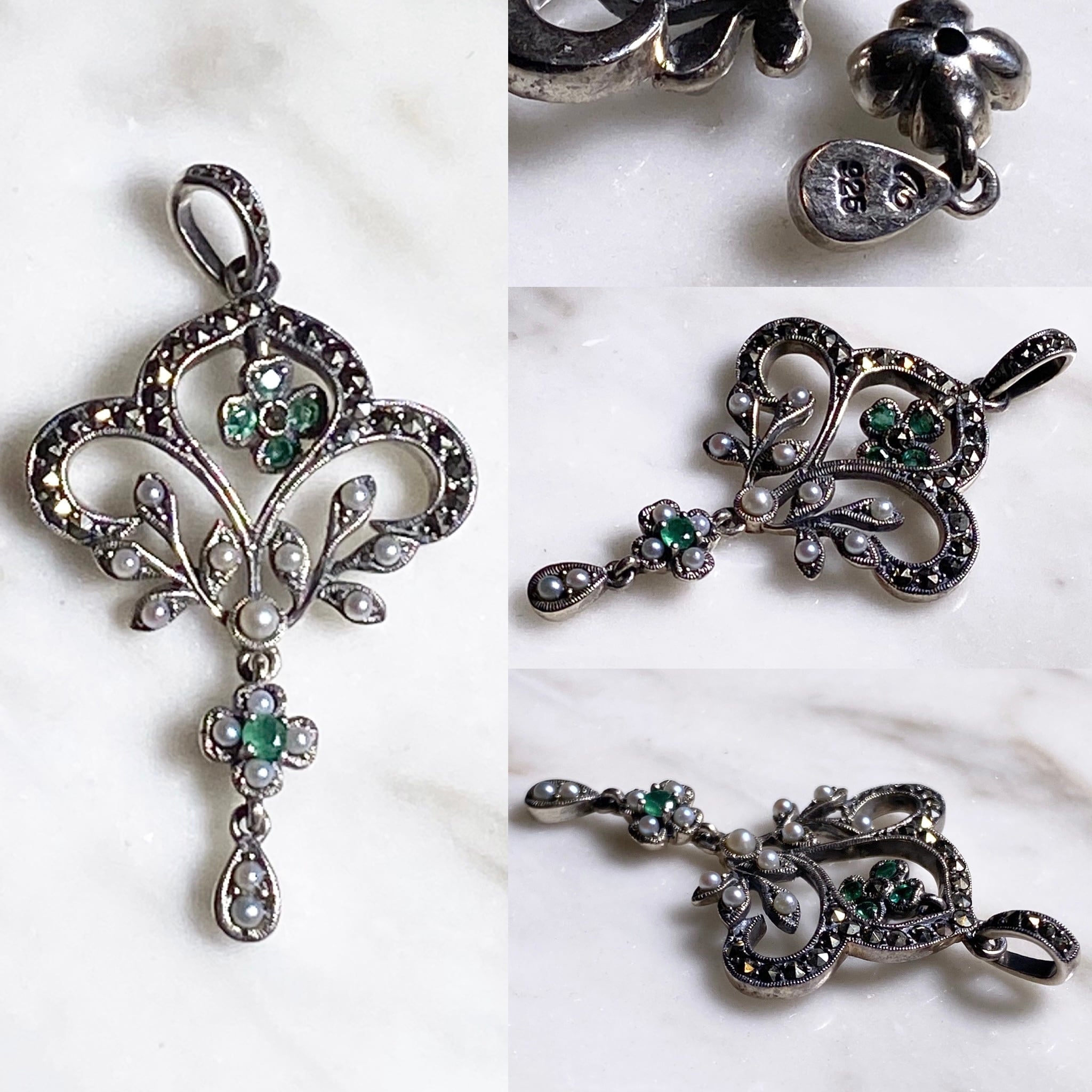 フロストクリスタルクォーツ  Floral Carved Lozenge. クリスタルクォーツ フロストリーフ – Tinker*beads.jp