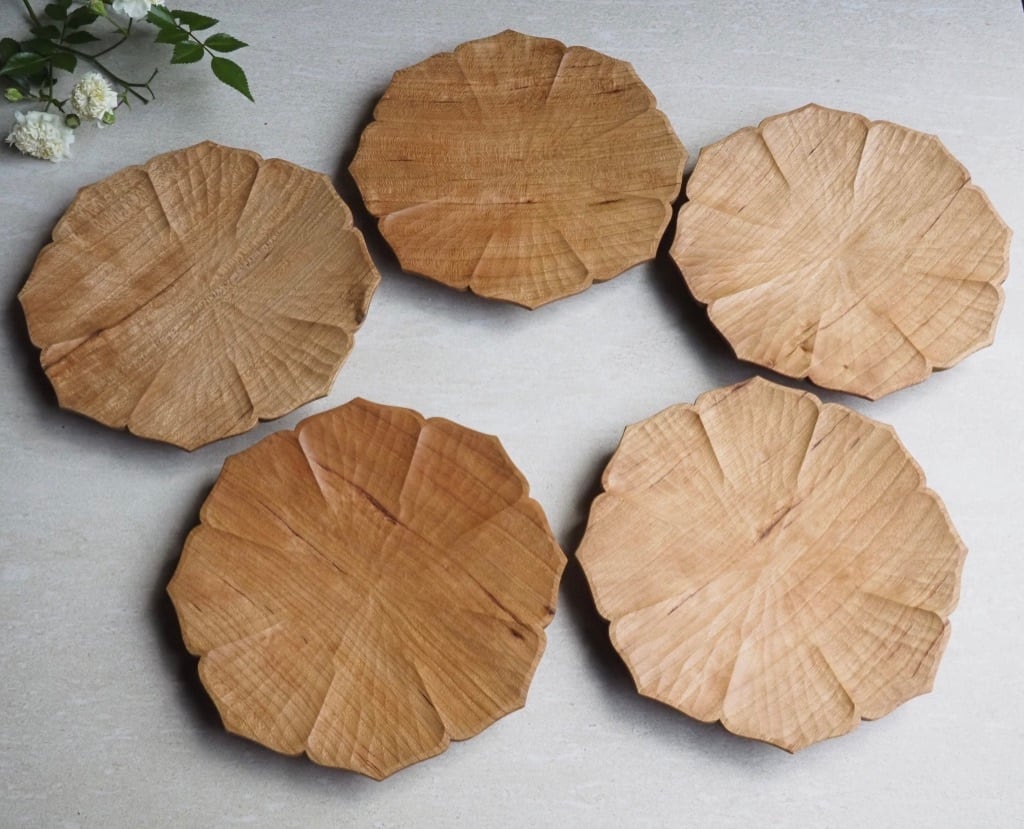 【新品未使用】　濵端弘太　盤皿　プレート 濱端 弘太／花皿 チェリー | ならまちミレー