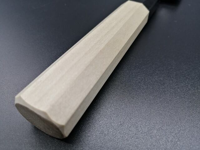 刺身 切付 本霞研 白鋼 八角水牛柄 240mm(Sashimi knife, Honkasumi
