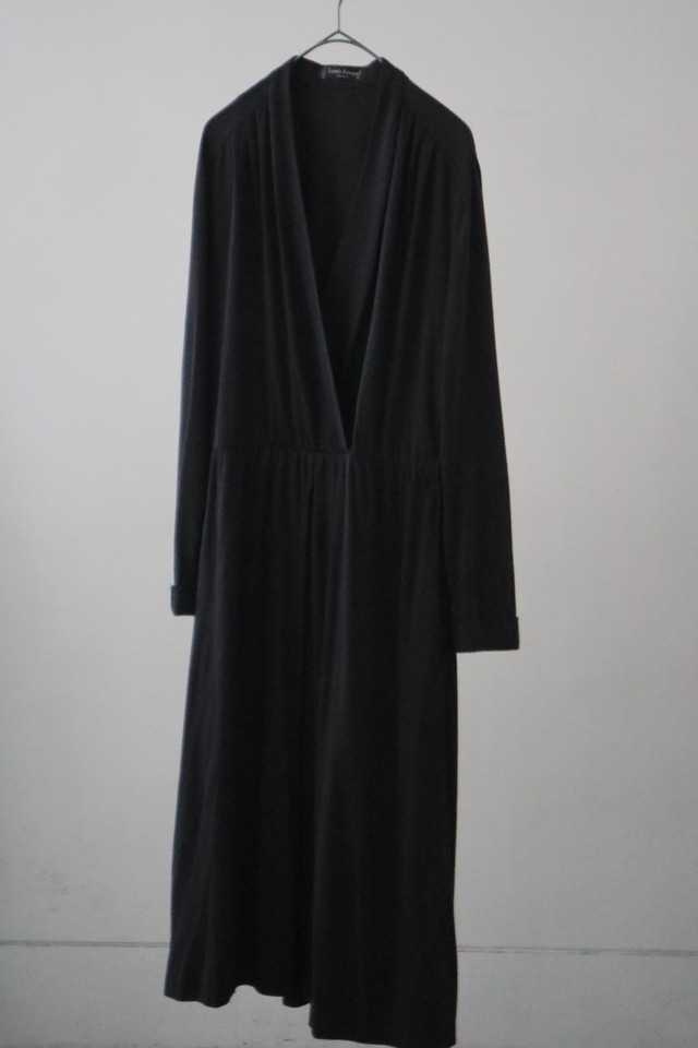 80s-90s Euro deep v-neck one-piece