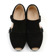 【 UNIONINI 】double monk strap shoes   black   22.5-24cm