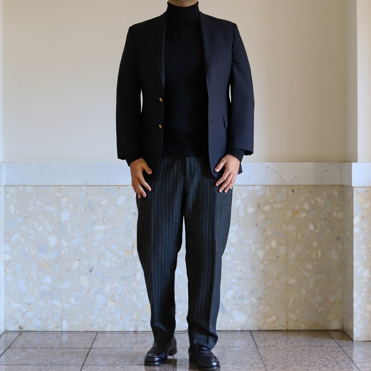 極美品】BROOKS BROTHERS Loro Piana Made in Canada wool Navy blazer