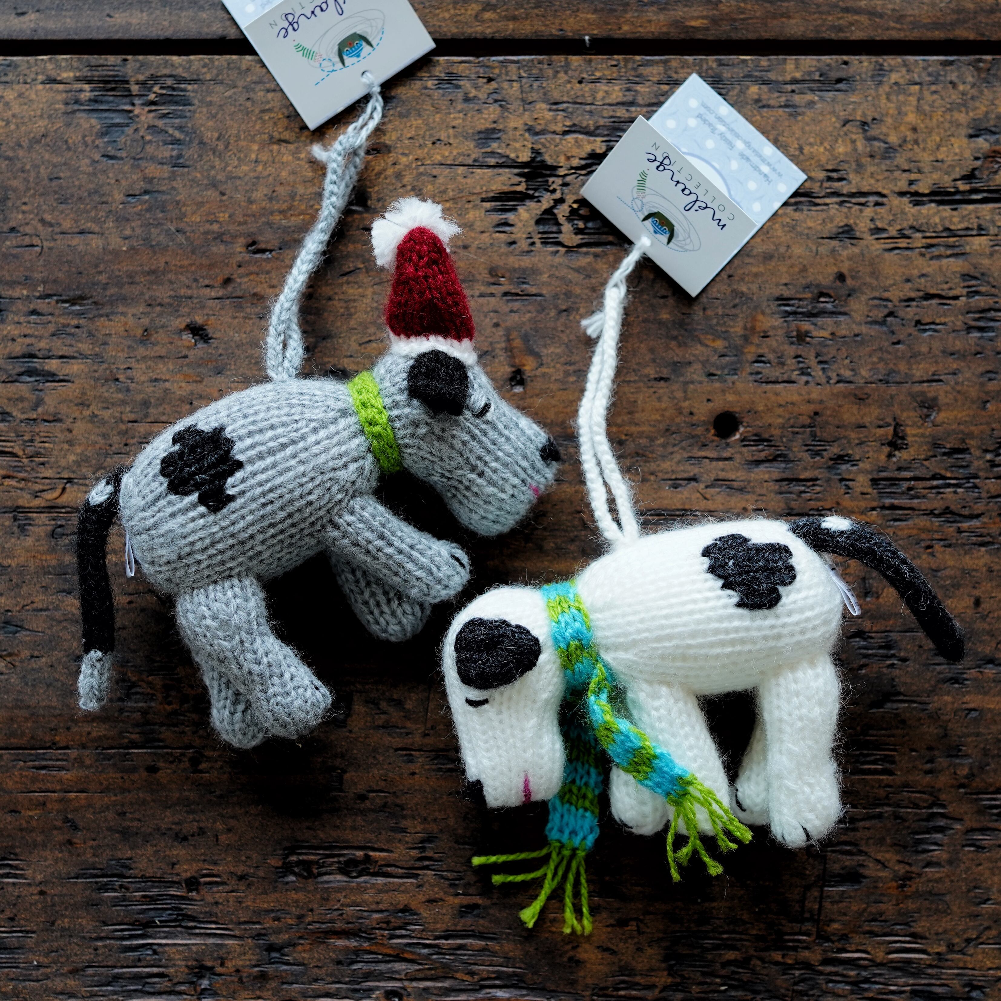 手編みドッグオーナメント/melange collection