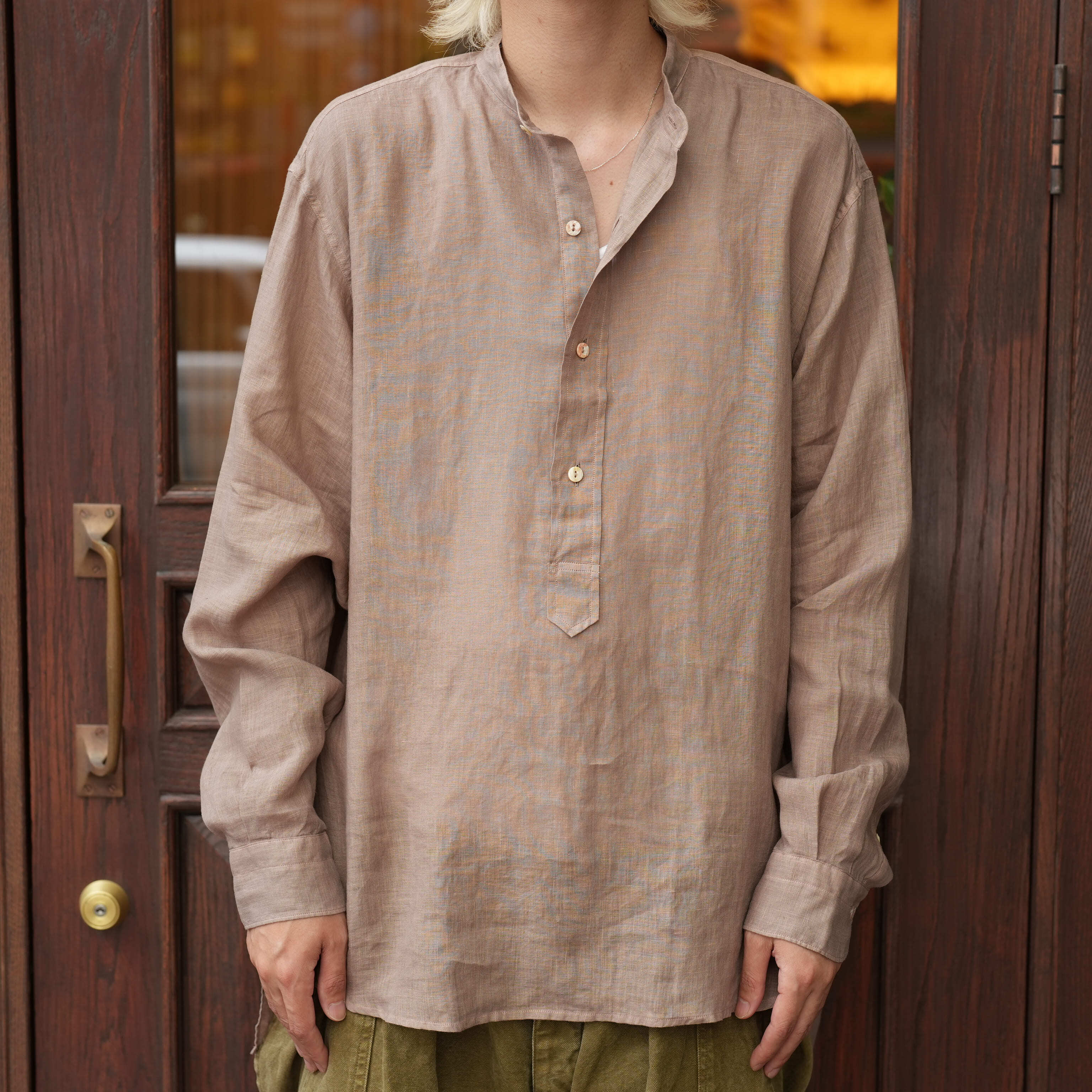 MAATEE&SONS for khaki "ドS LINEN PULLOVER SHIRT" -Sunday-