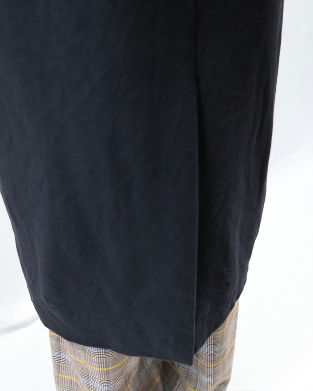 peaked lapel double breasted long coat
