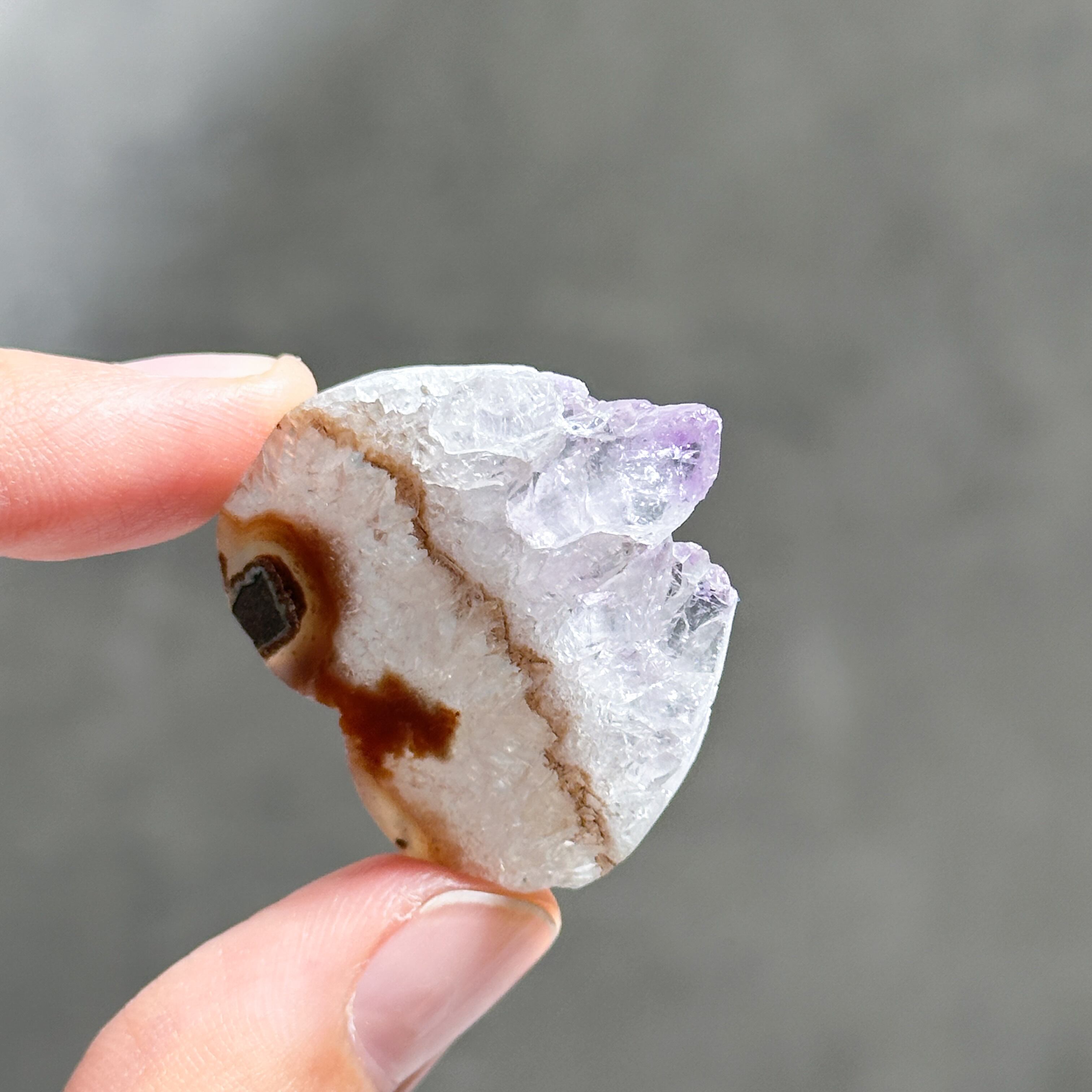 アゲート×アメジスト ハート91◇ Agate× Amethyst ◇天然石・鉱物