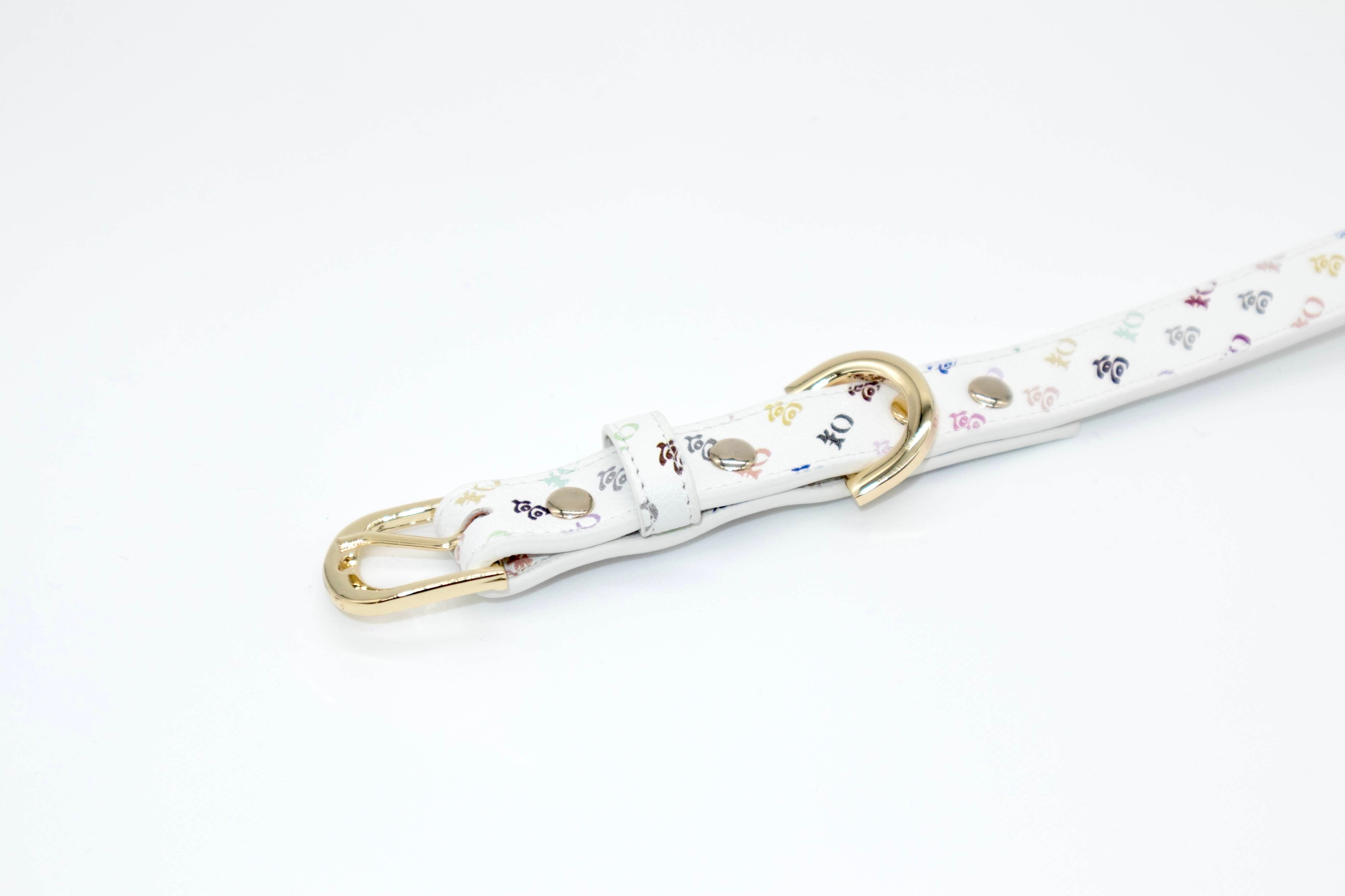 高知の首輪（犬用） ホワイトxカラフル 小・中型犬用 | ブランド「高知