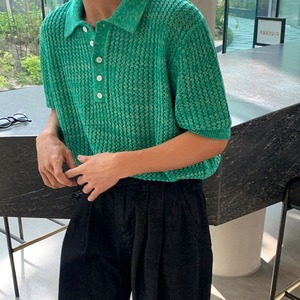 ルーズカラーニットポロシャツ　MT0080438