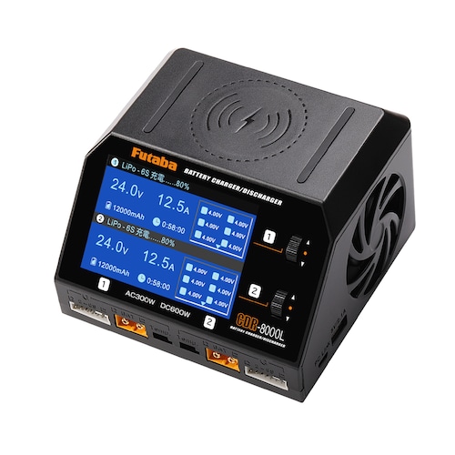 FUTABA CDR-8000L AC/DC入力対応　600W MAX16A デュアル バランス充電器