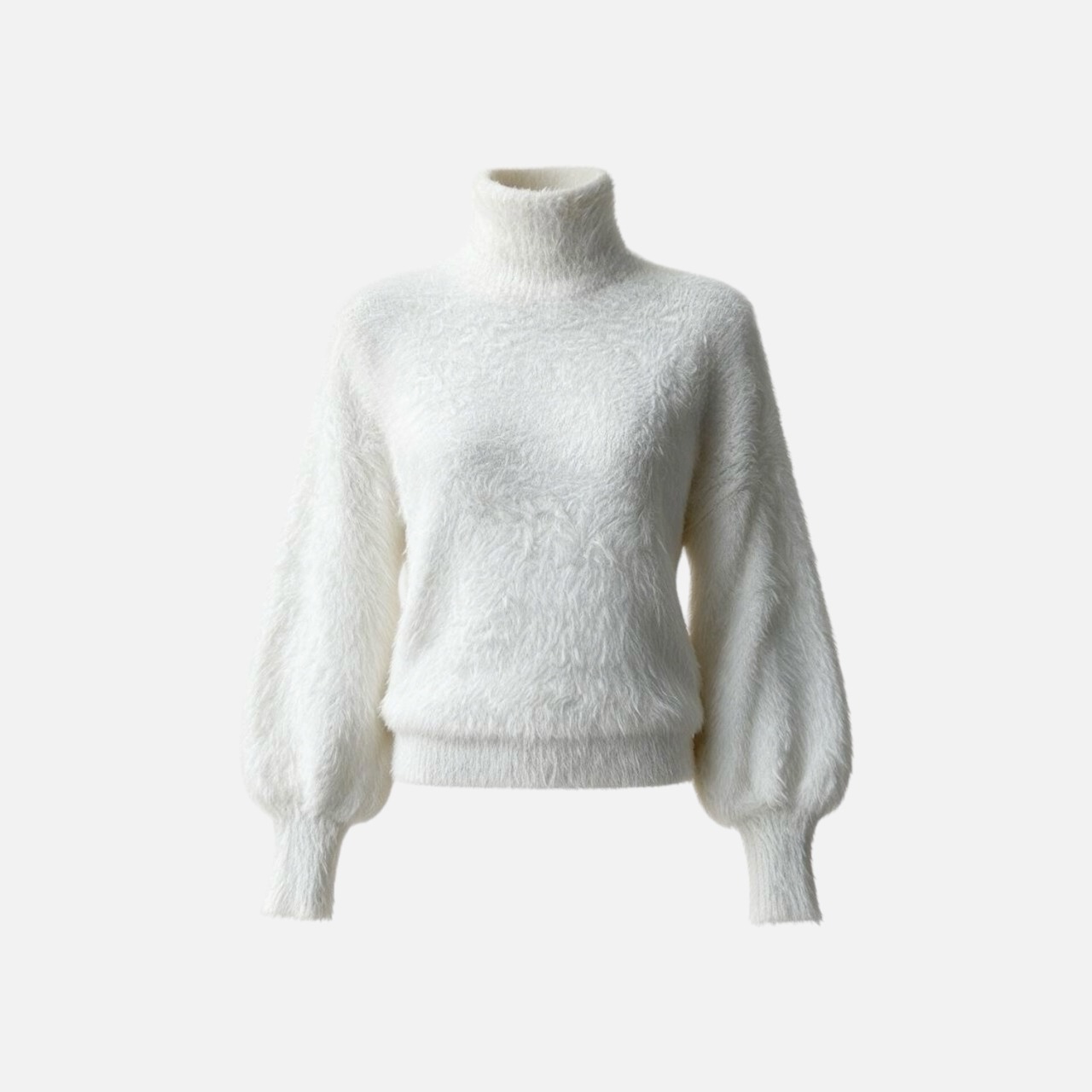 Shaggy High Neck Knit