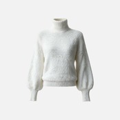 Shaggy High Neck Knit