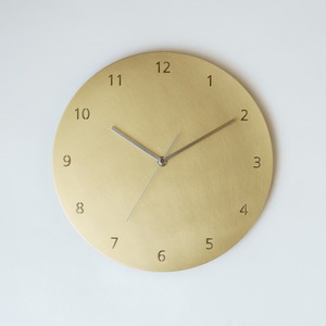 minimal wall clock 300 _ number / brass　壁掛け時計 300 数字 / 真鍮