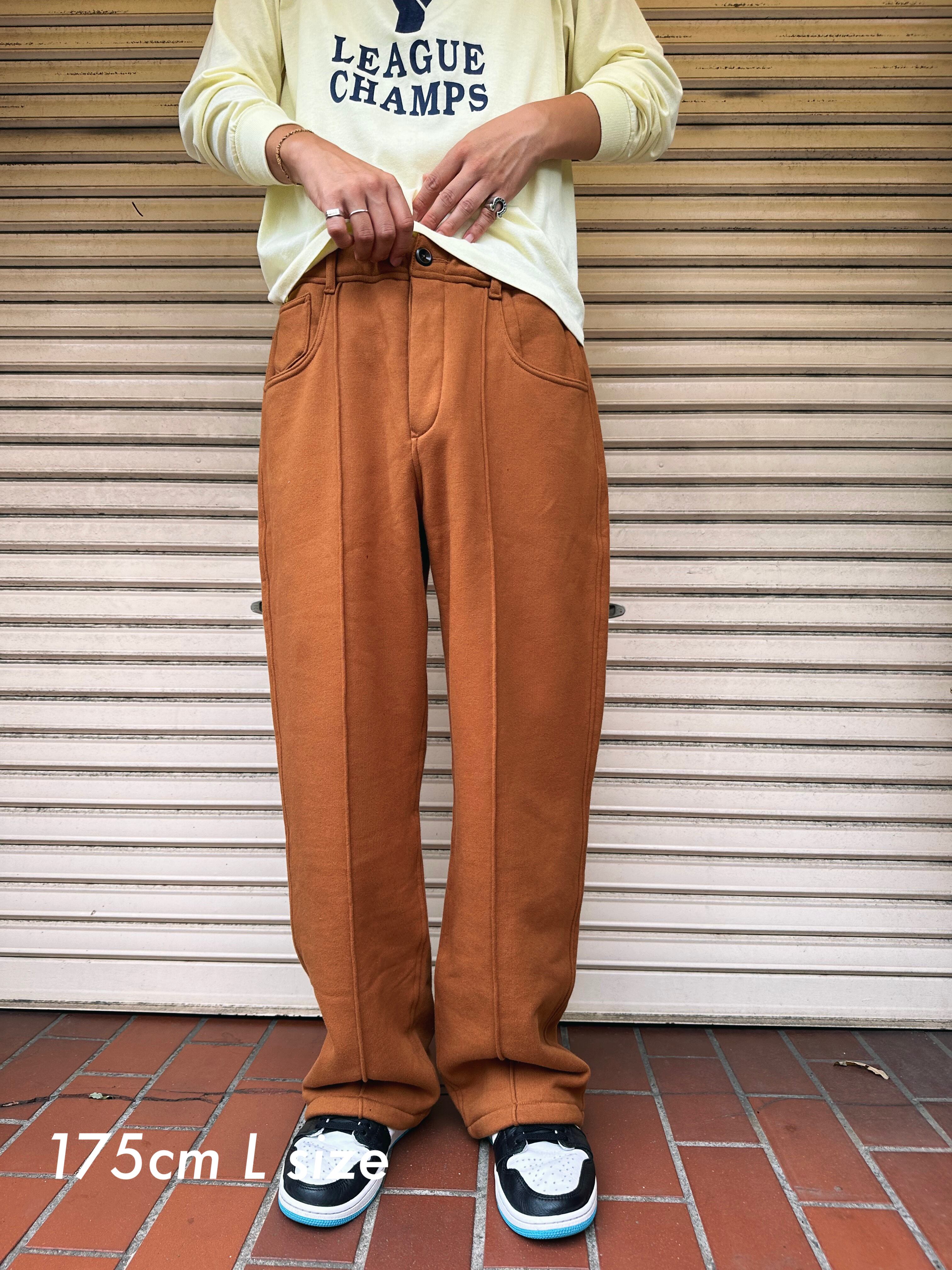 map. × DISCUS】SWEAT SLACKS PANTS / CAMEL | OVERLAP CLOTHING