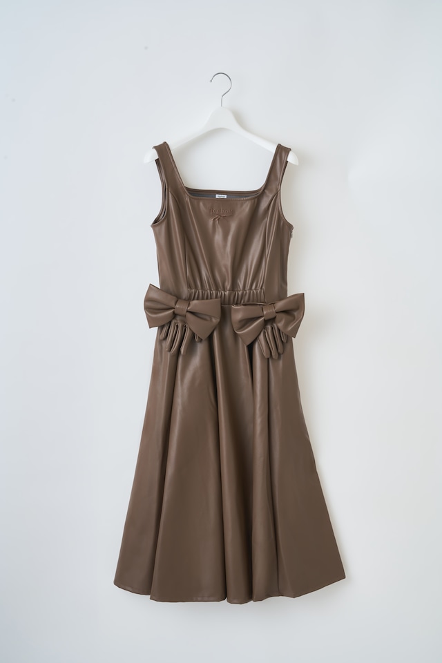 Reebok faux leather dress with gloves