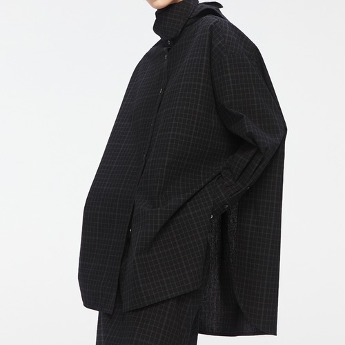 Relaxed fit stripe overlay shirt A00075