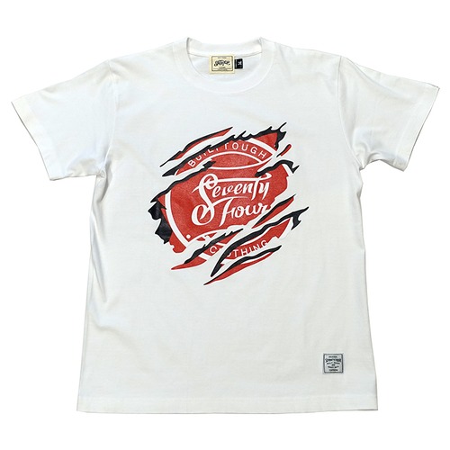 SEVENTY FOUR(セブンティーフォー) / T-SHIRT(RIPPER LOGO)(WHITE)(STF21FW12)(Tシャツ)