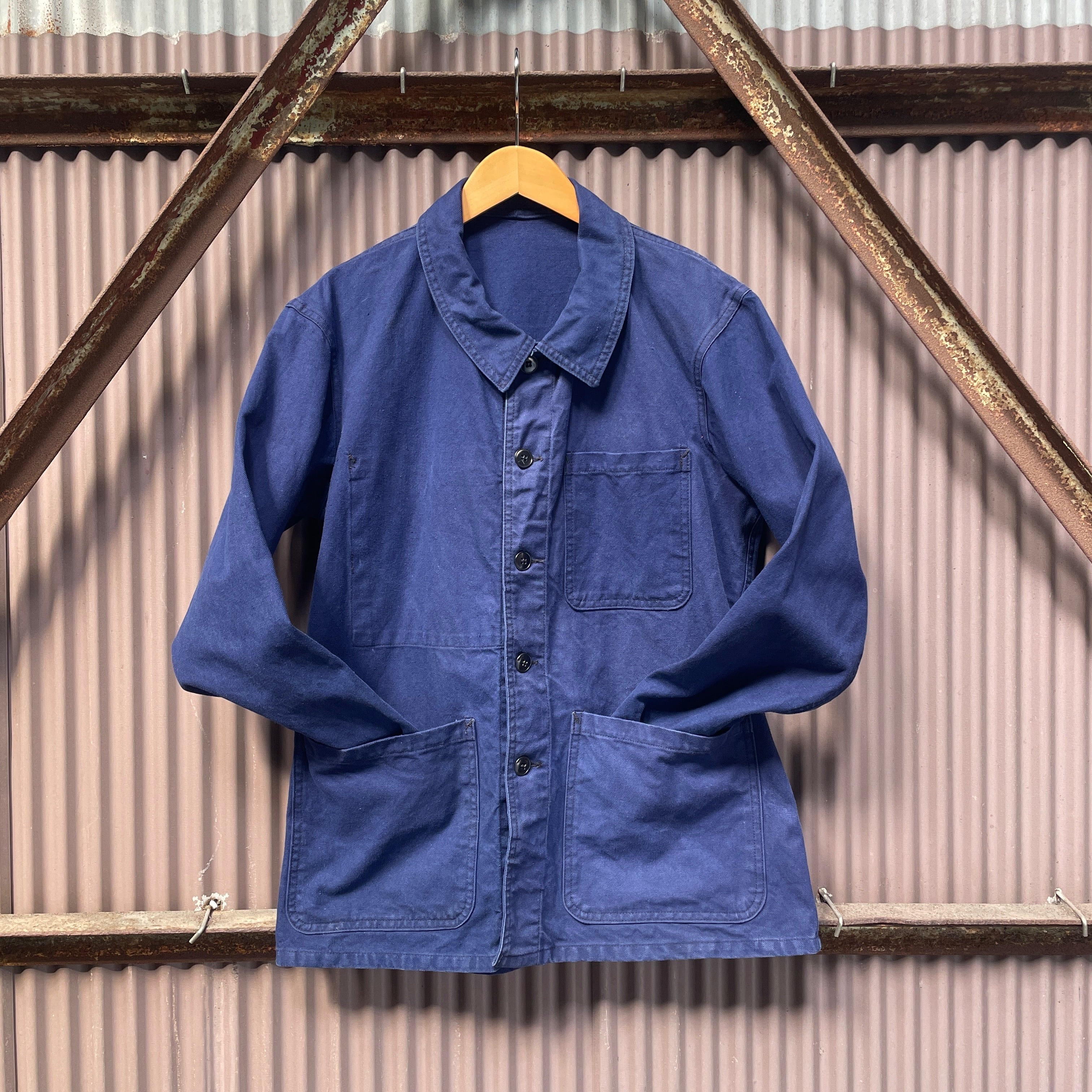aoihitsuji / mid 20th c. french / cotton twill work jacket / deep