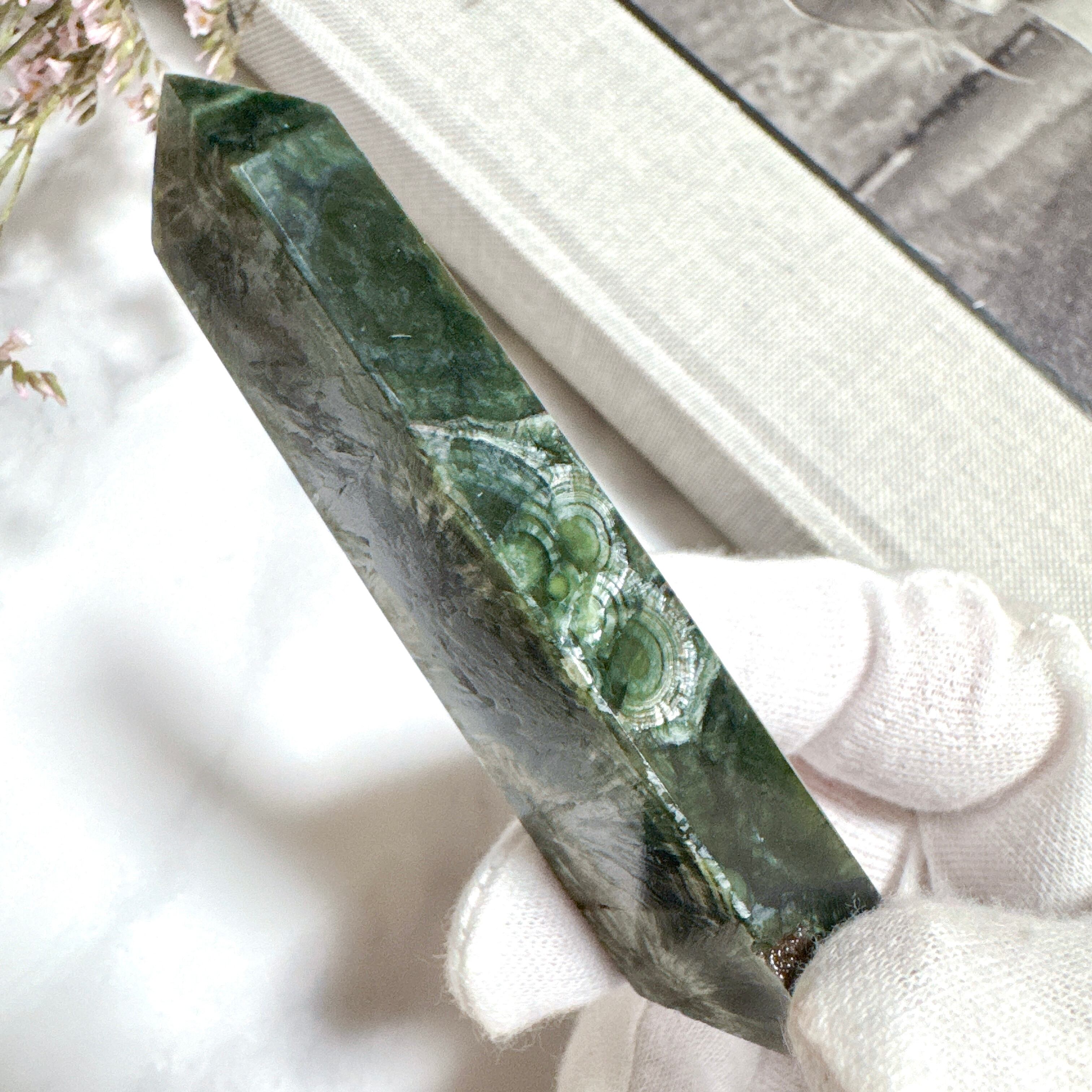 高品質 天使の羽 セラフィナイト タワー ポイント 天然石 | Rinolis