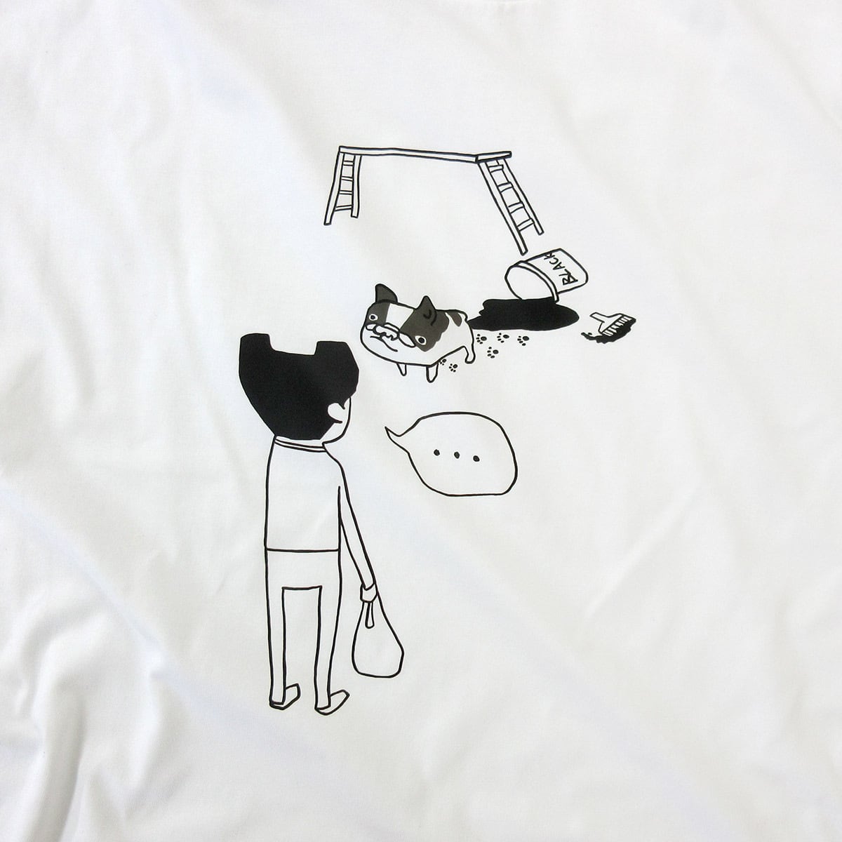 犬と飼い主 やらかしフレブル Tシャツ dog55 犬 ブヒ フレンチブルドッグ 服 ゆるい イラスト おもしろ Tシャツ