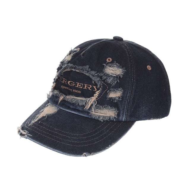 [SURGERY] surgery destroyed denim cap 'indigo denim' 正規品 韓国ブランド 韓国通販 韓国代行 韓国ファッション sur8ery サージェリー 取扱店 日本 店舗