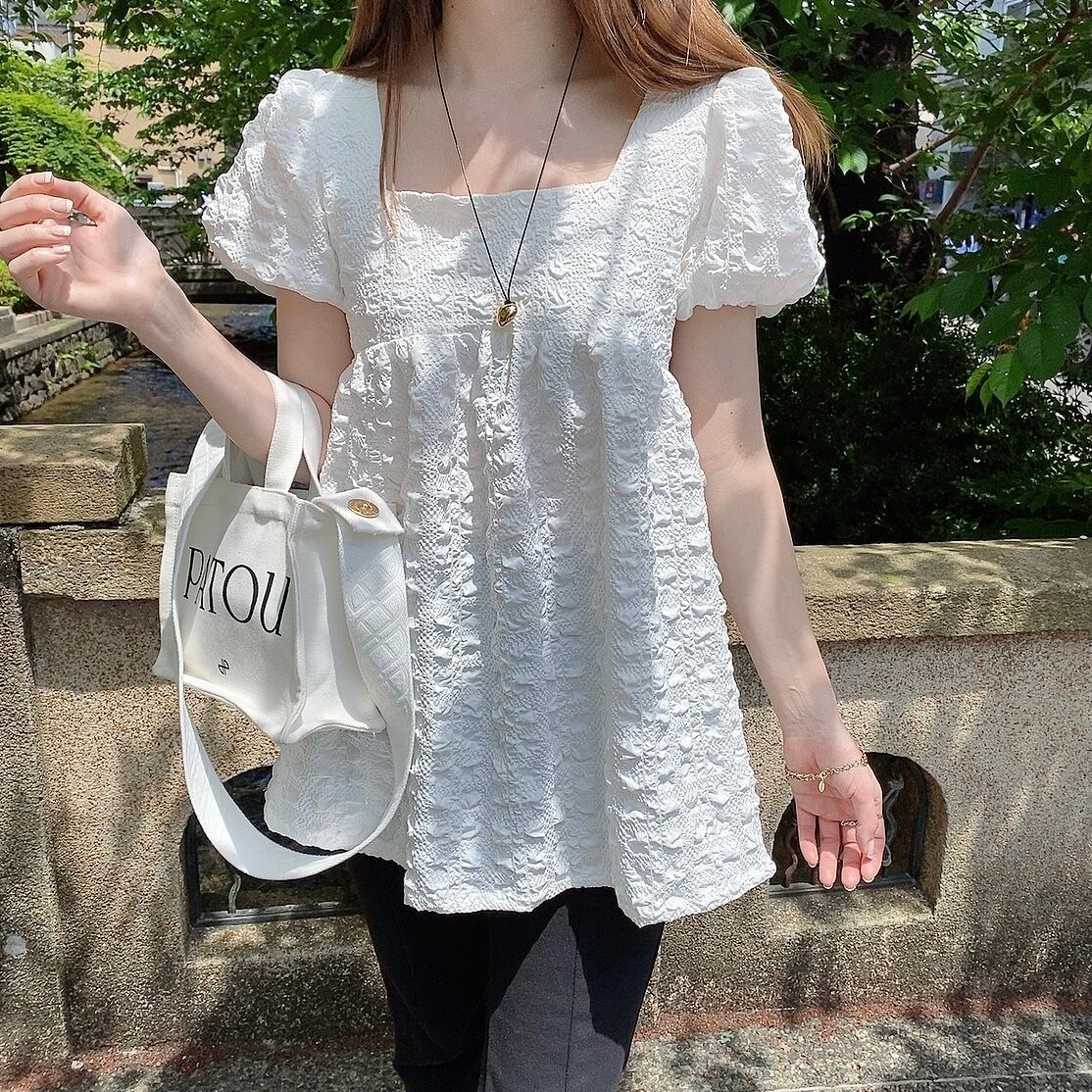 Marshmallow tunic / white (6月上旬〜中頃発送予定)