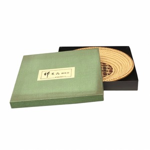 せきね趣味の会・竹工芸品・竹細工・皿・No.200314-40・梱包サイズ60
