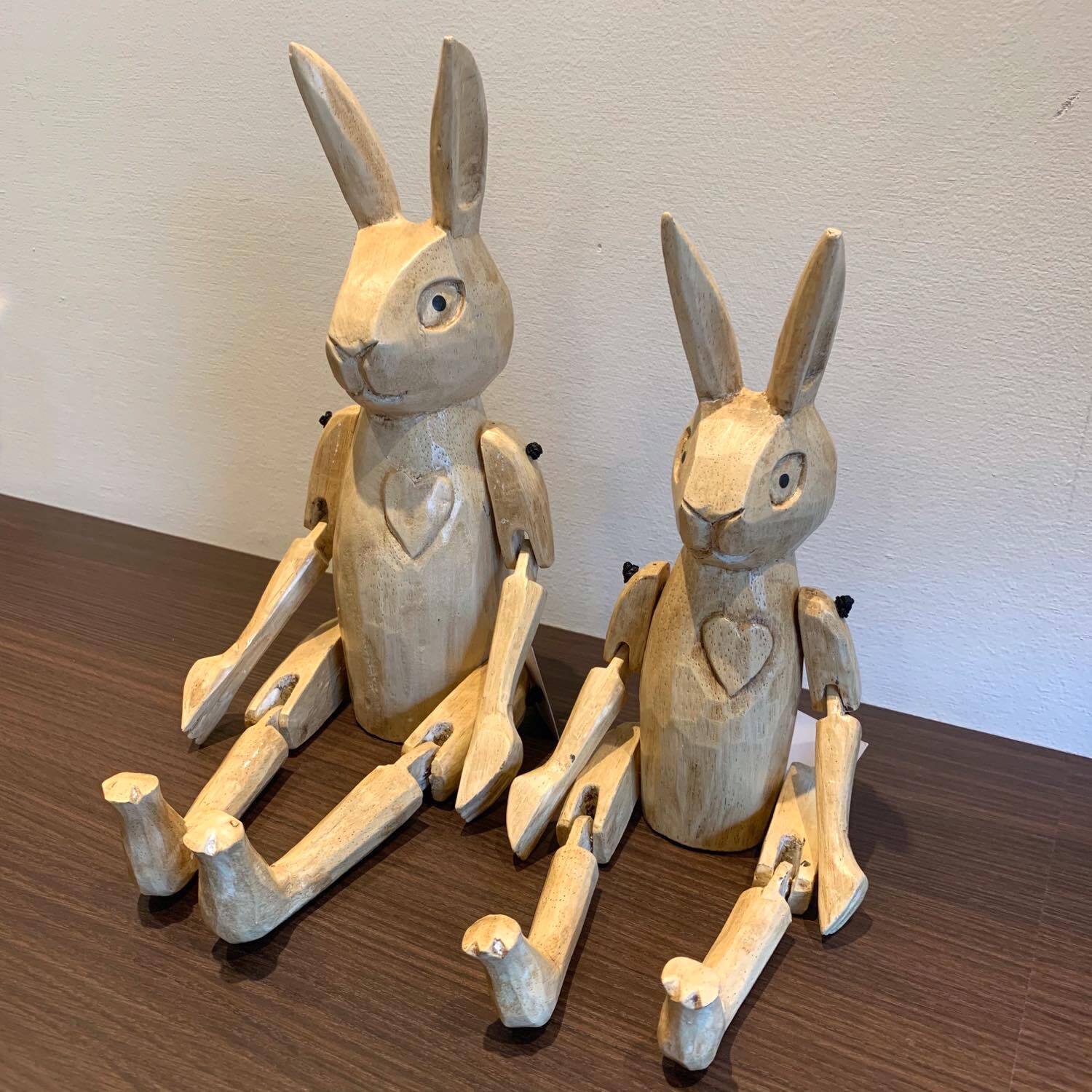 木彫りのうさぎ S | Dua-アクセサリーパーツショップ