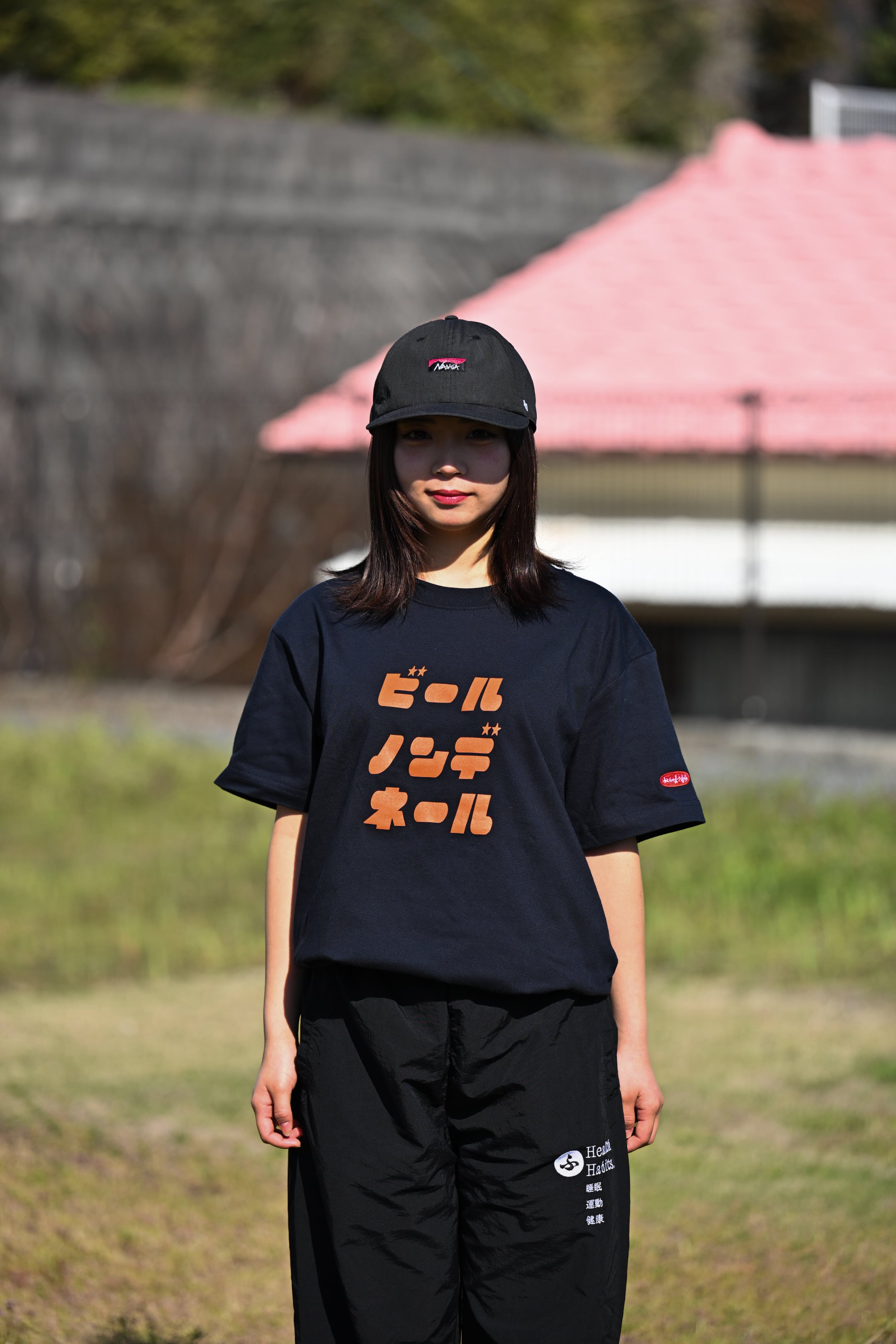 ビールノンデネール Tシャツ ネイビー×オレンジ | ふとんのまつむら