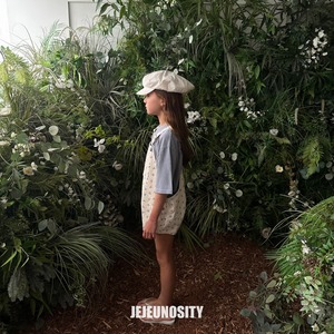 【jejeunosity】コットンベリーショートオーバーオール サロペット ブルーフラワー 90〜120cm 240520