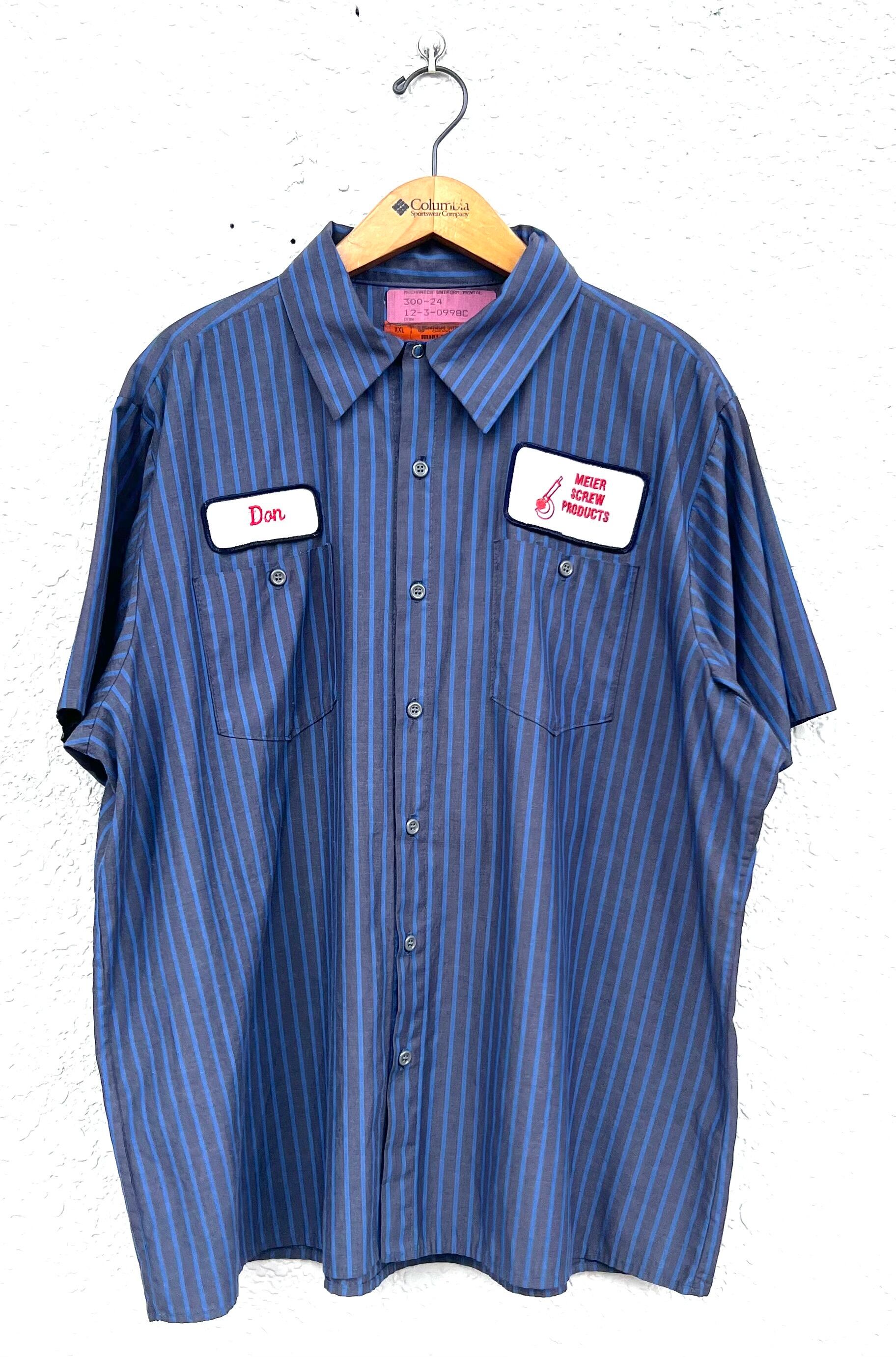 90年代 UNIVERSAL OVERALL 半袖 ワークシャツ 44 メンズXL ヴィンテージ /eaa311441