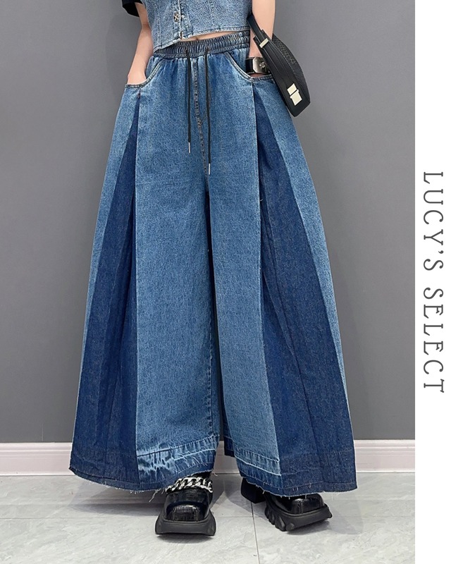 Wide Denim  Pants.  A1315