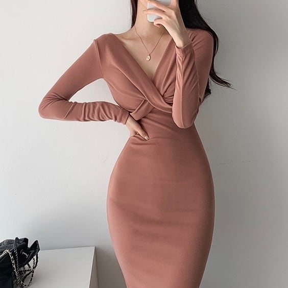 人気ブランドの新作 マーメイド クロスデザイン 半袖 タイト ロングワンピース ワンピース Hesperiavet Com