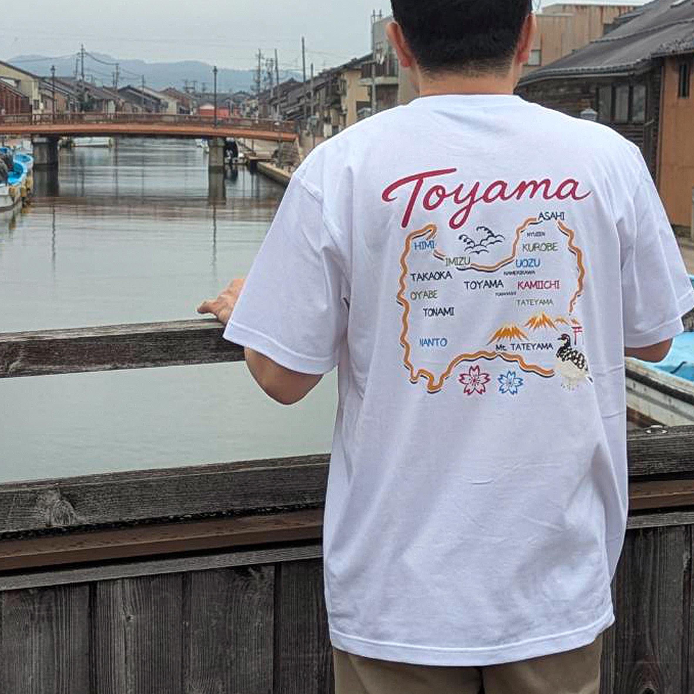 【富山県】トヤジャン Tシャツ "TOYAMA MAP"【スカジャン風】