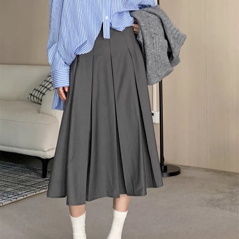 秋冬】グレープリーツスカート | M&K 