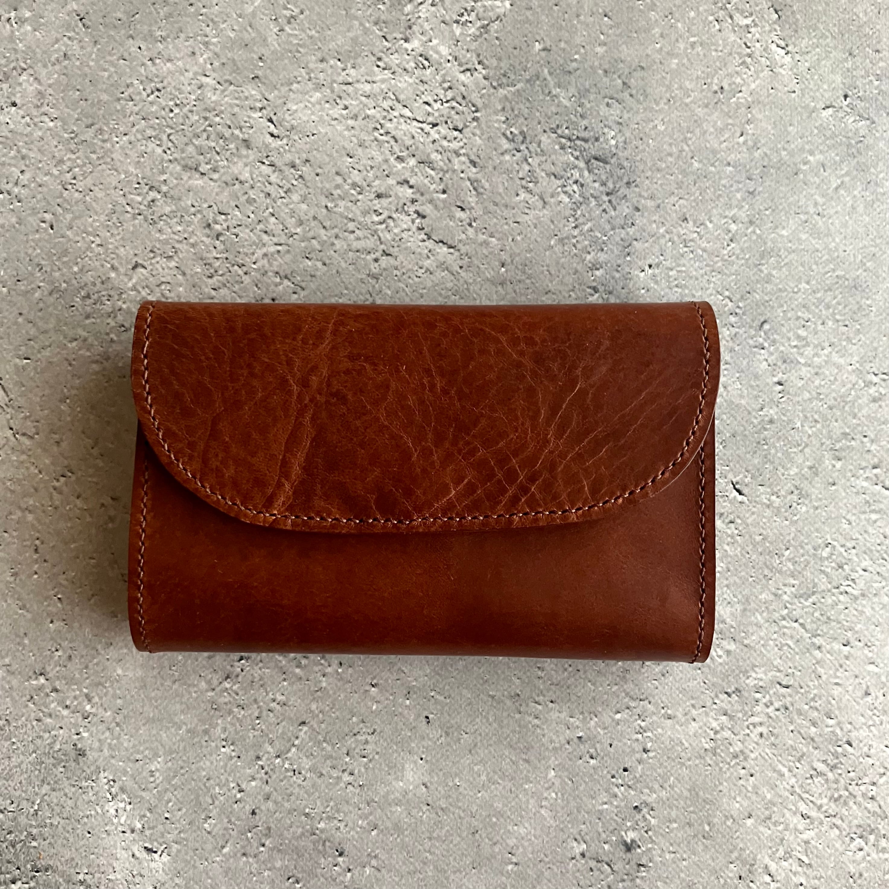 MIDDLE WALLET】三つ折り財布 ダークブラウン | 革財布・革小物の