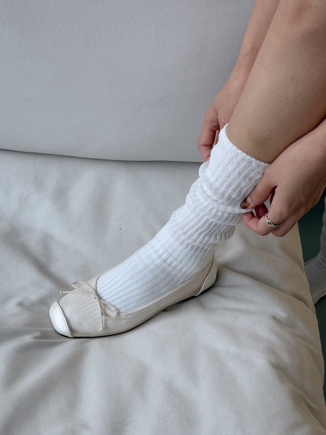 (予約) Fil. / See through ribbon ballet shoes 4color