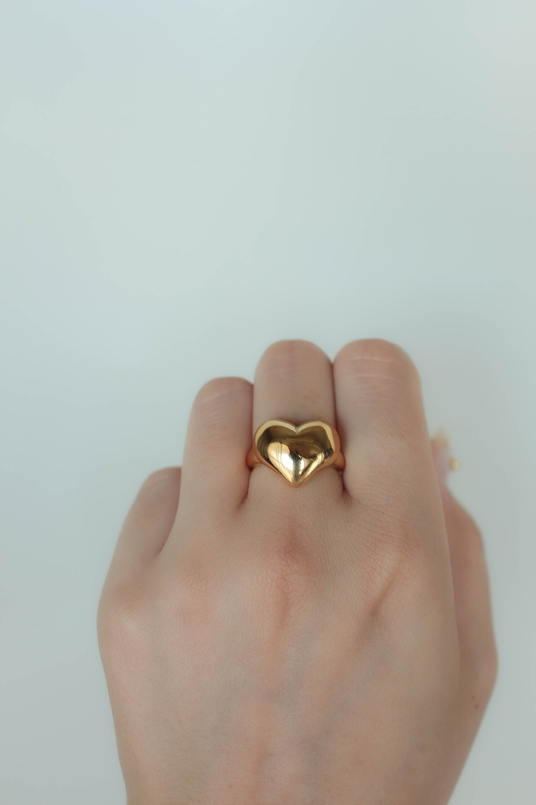 Volume Heart Ring | ebine(エビネ)|金属アレルギー対応アクセサリー