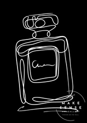 EAU DE PARFUM N°4｜香りの余韻を描くミニマルパフュームアート｜上質な空間に気品を添える一枚｜A4ポスター