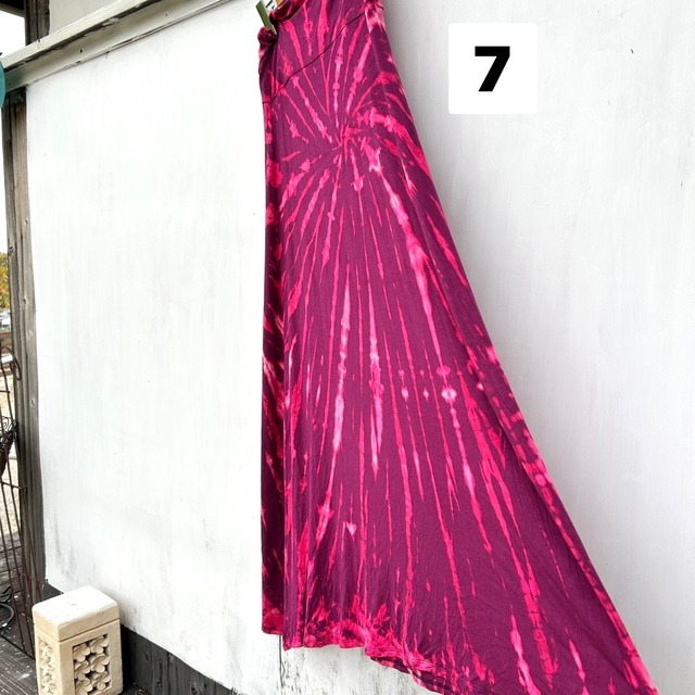 スパンデックスタイダイロングスカート