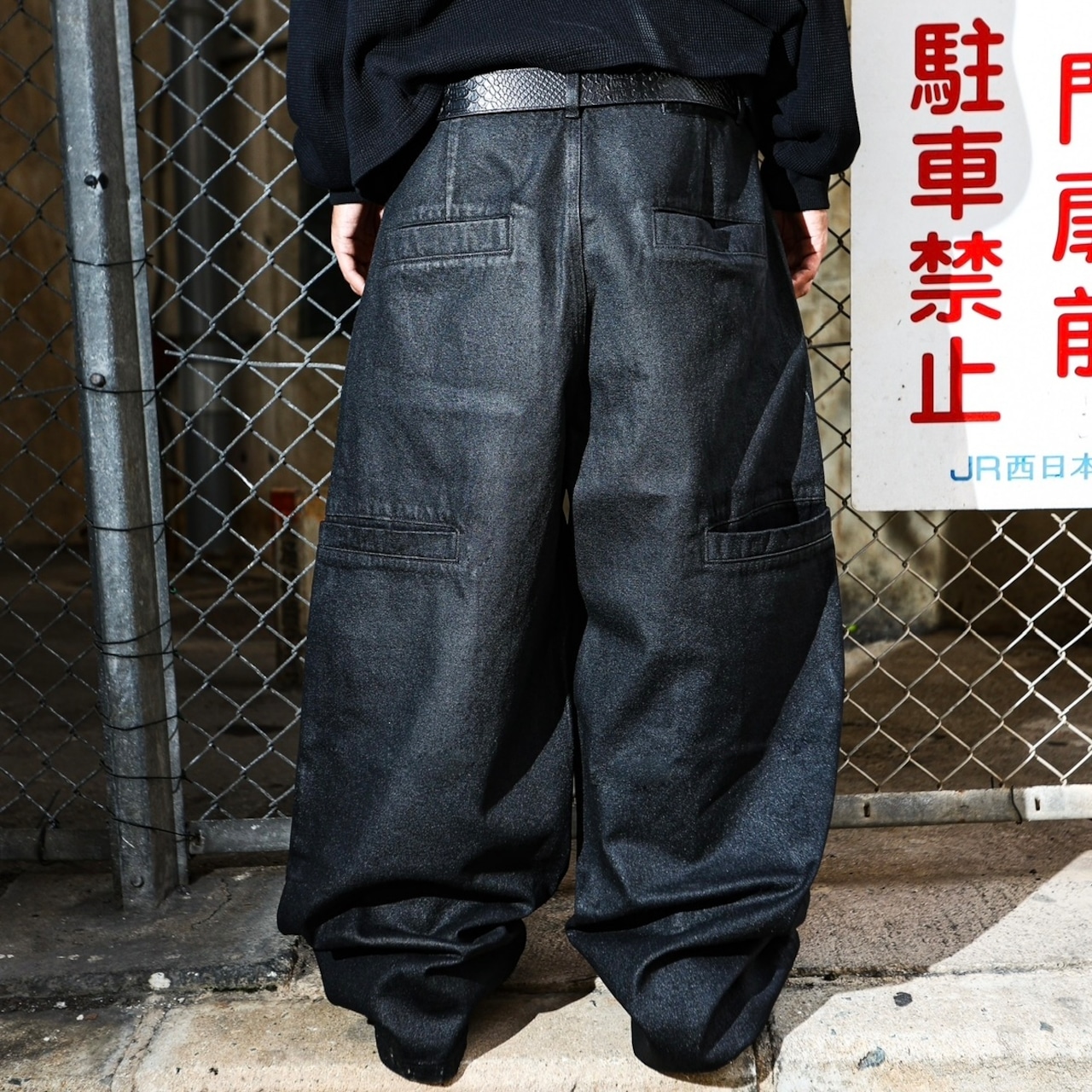OG PATCH WAX-COATING DOUBLE KNEE COTTON TWILL PANTS