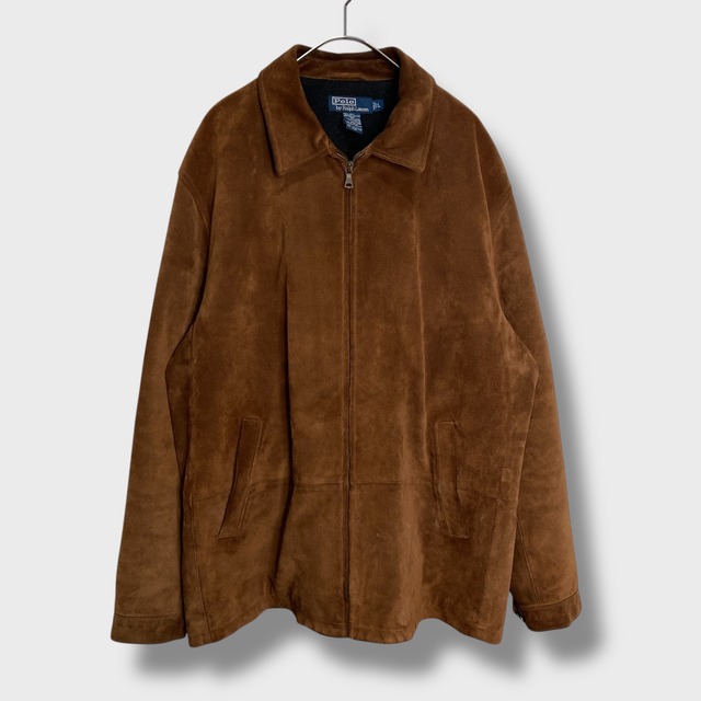 RalphLauren ラルフローレン　スエードレザージャケット　革　ブラウン　L