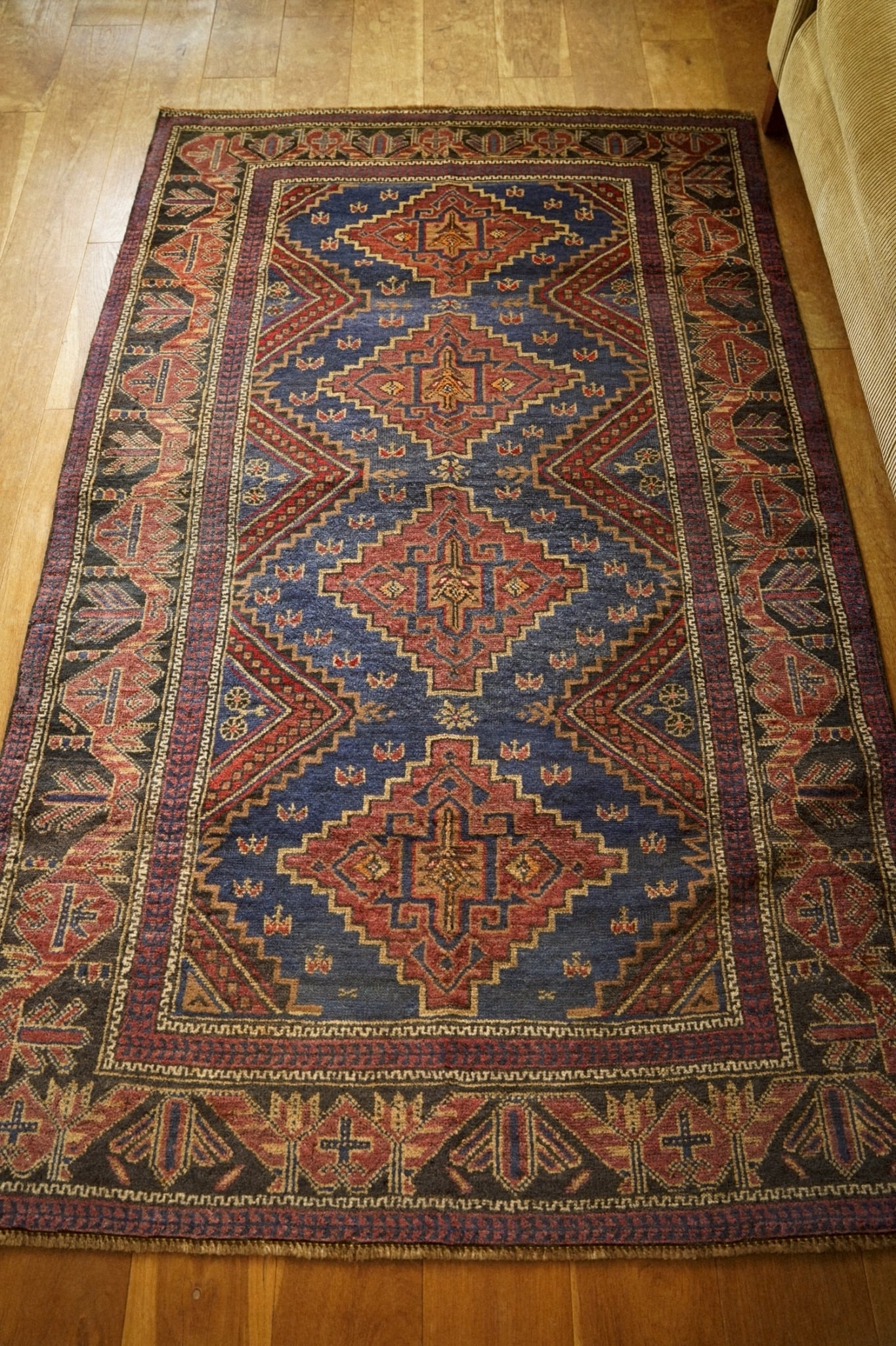 ラグ・カーペット Vintage Taimani rug 2065-Vintage Taimani rug | 手織りのヴィンテージラグ専門店 | Bahr