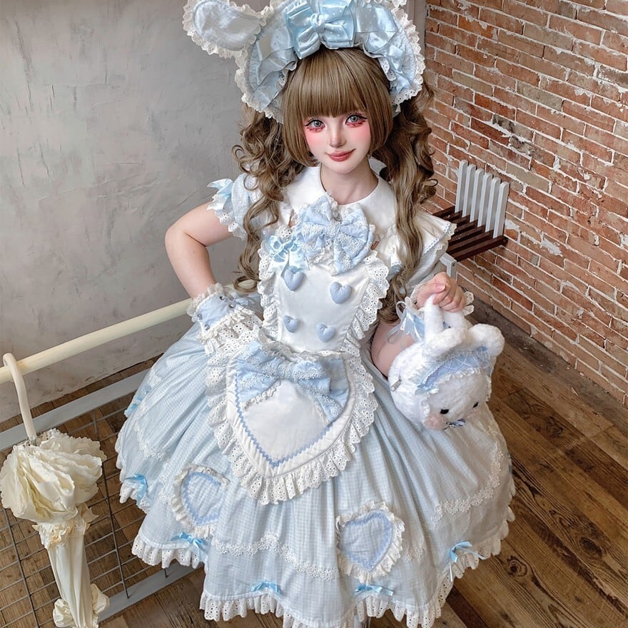 クラシカルメイド｜ハートエプロンとリボンが揺れる甘ロリータメイド