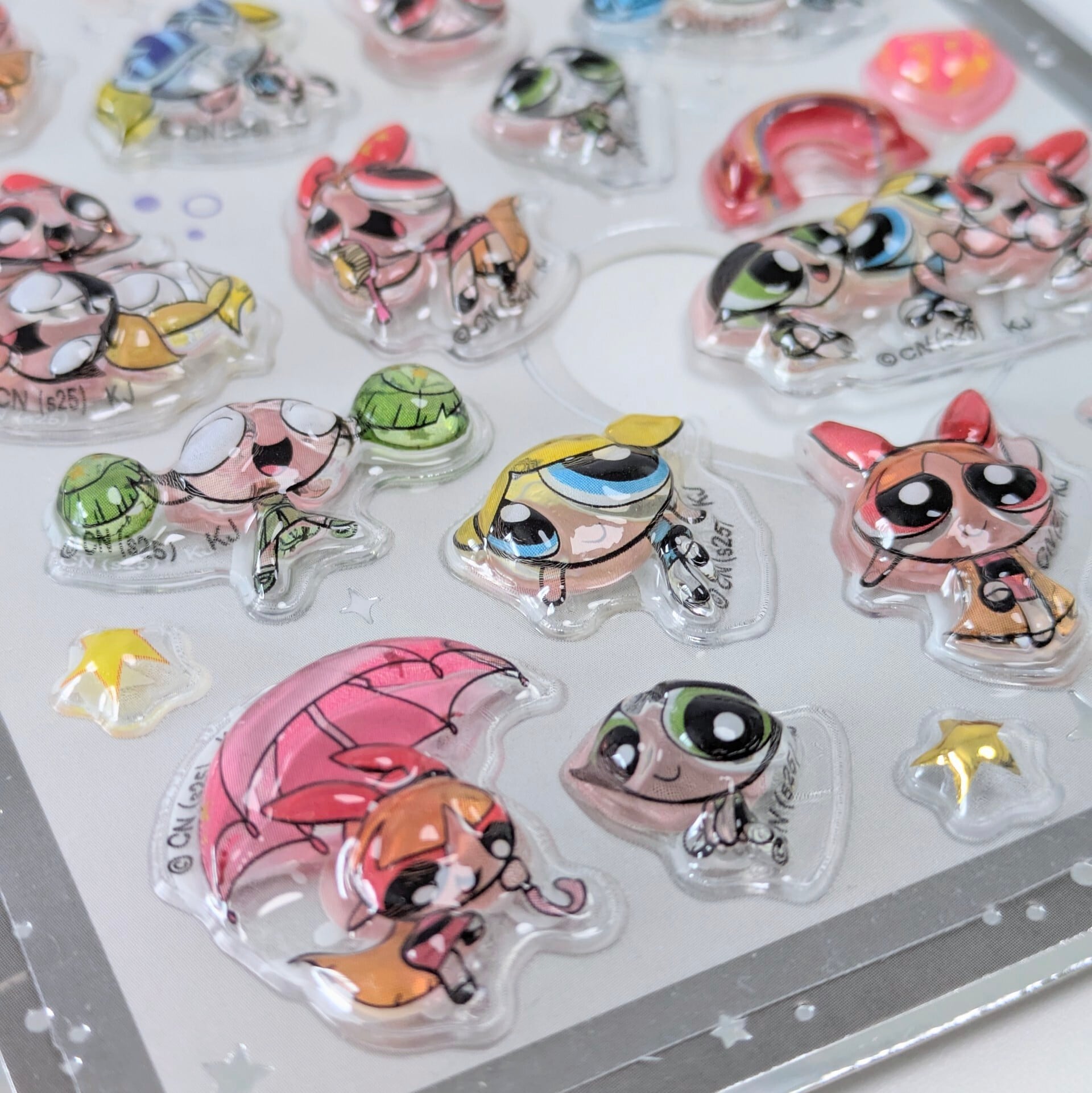 送料無料!【 The Powerpuff Girls / パワーパフガールズ 】ぷくぷくシール / STICKER(ステッカー) / 立体ステッカー 〚アメリカン雑貨 アメトイ〛