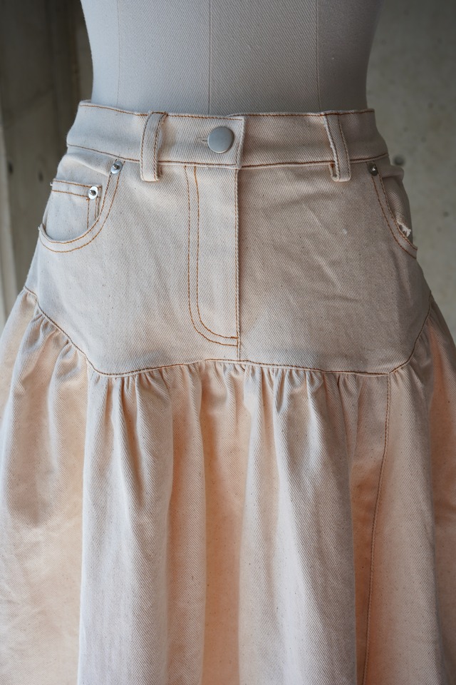 QUINCEY DRILL MIDI SKIRT