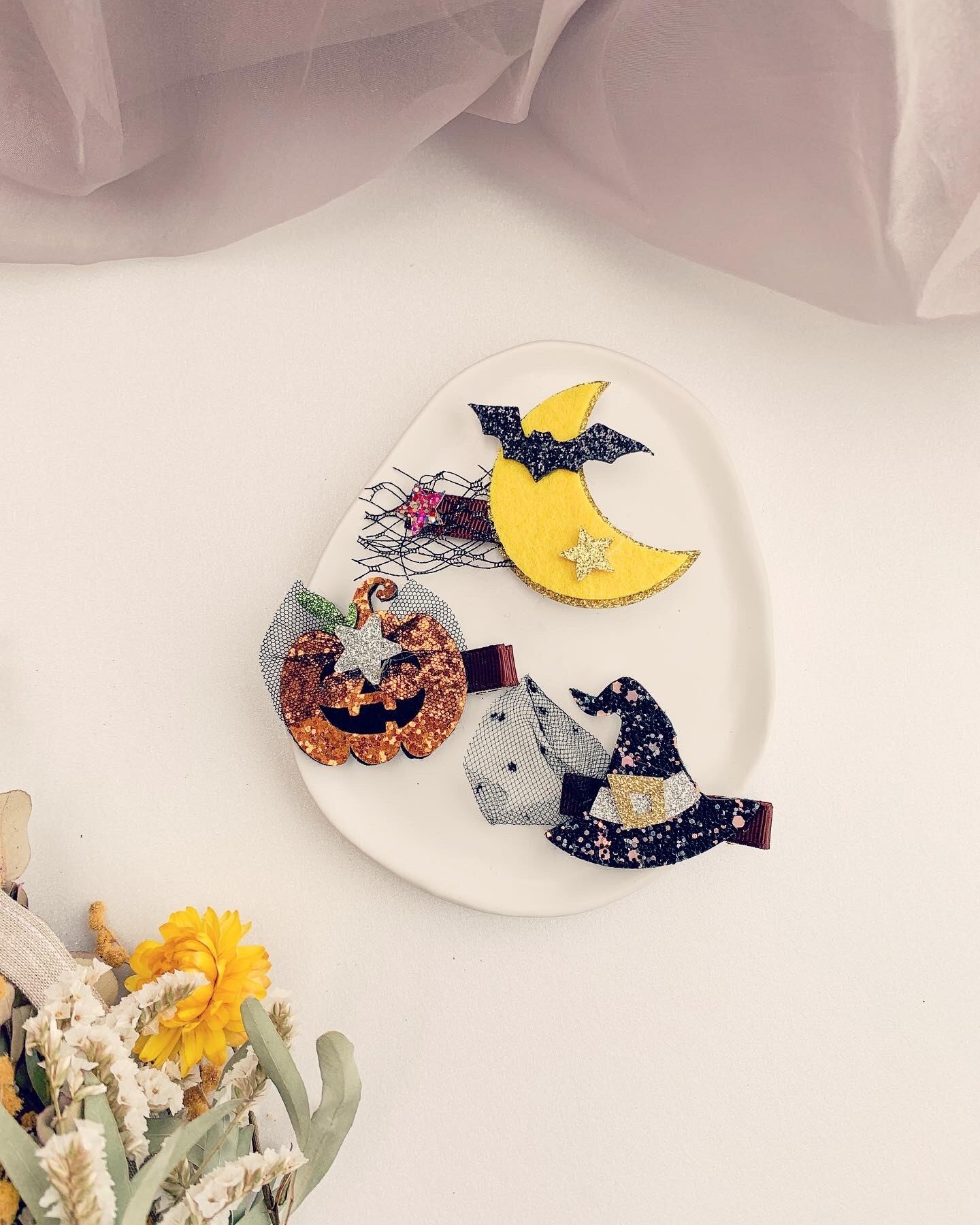 【即納】ハロウィンヘアピンクリップ(3点セット)