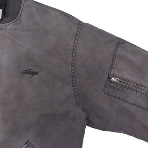 【KAMIYA】Embroidered Heavy Sun-Faded Flight Jacke