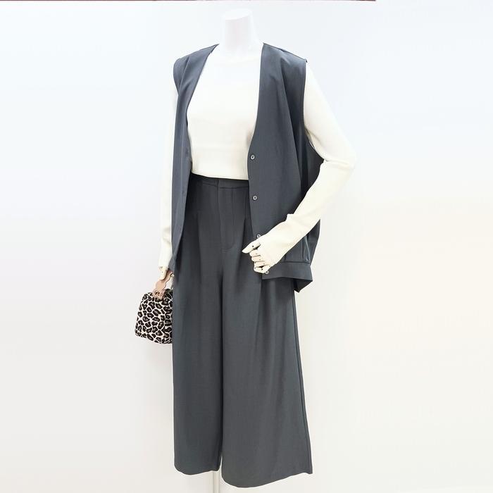 タック入りコクーンベスト ✨再入荷✨【 ROSIEE 】裾タック入りコクーンベスト | selectshop RJ